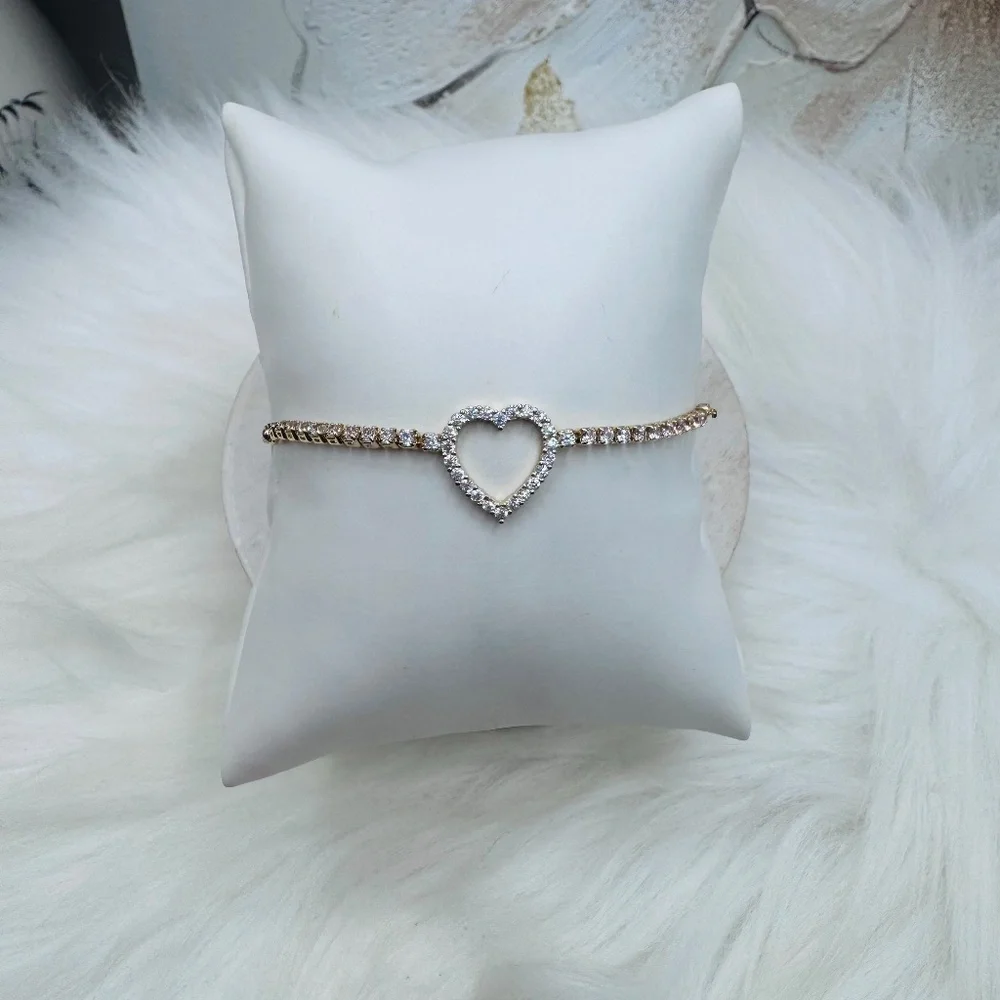Women's Sweet Heart Rhinestones Bracelet